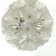 Italian Murano flower glass and chrome sputnik in Venini style. 1970s