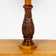 Danish Biedermeier elm occasional table with carved base and drawer