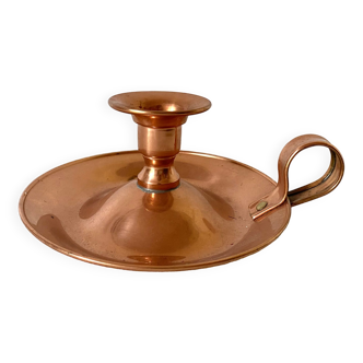 Lecellier Villedieu copper thumbscrew candle holder