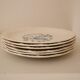 Set of 6 plates Digoin and Sarrguemines, Touraine model