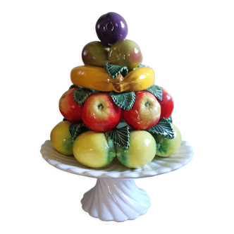 Coupe à fruits trompe l'oeil années 50