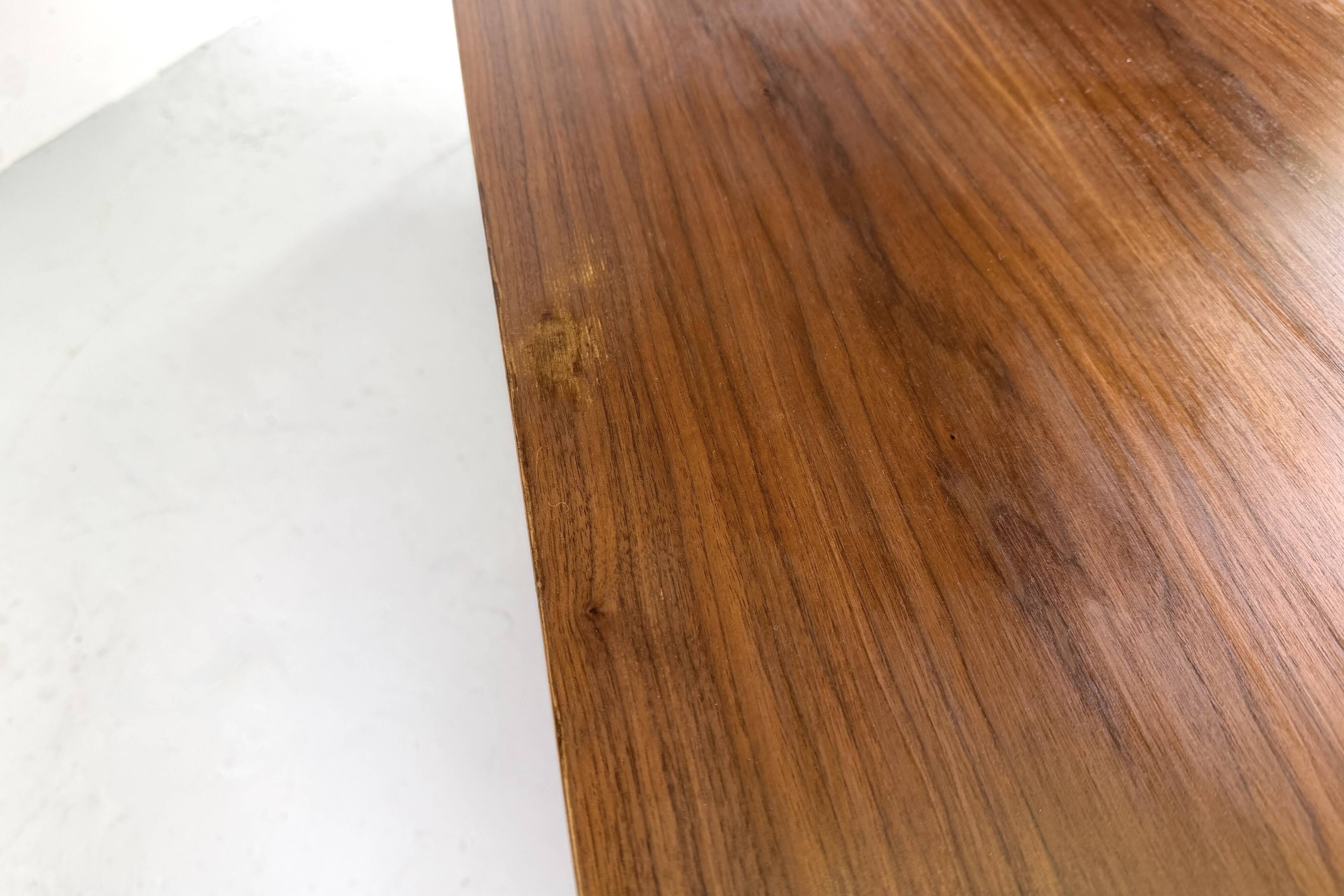 Teak sideboard with glass legs, France - 1990s