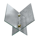 Vintage glass magazine holder