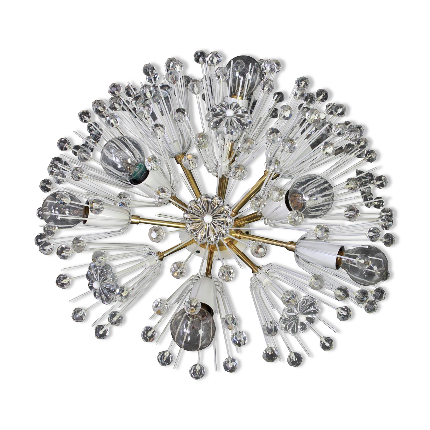 Starred brass chandelier by Emil Stejnar, Austria, 1960s.