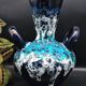 Vallauris vintage iridescent blue fat lava vase?