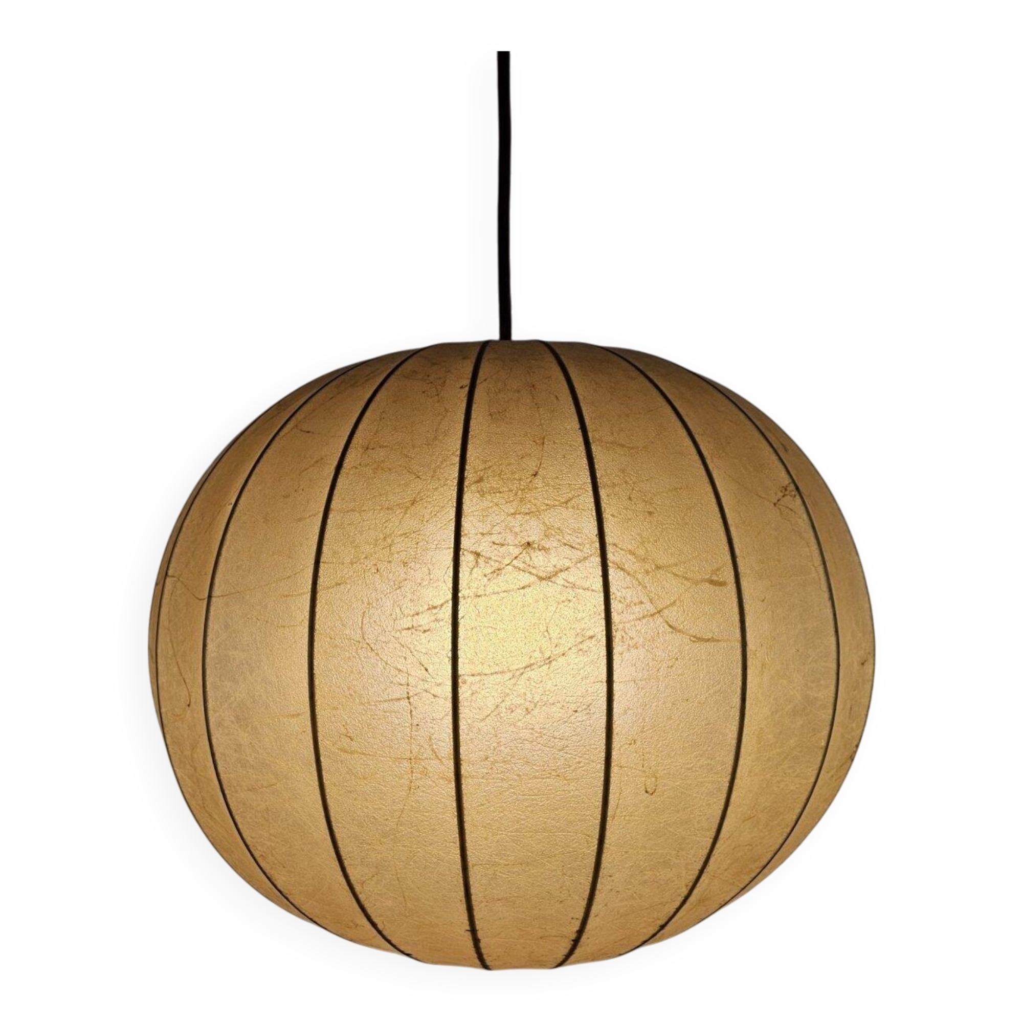 Cocoon pendant lamp from Italy with beautiful structure and colour