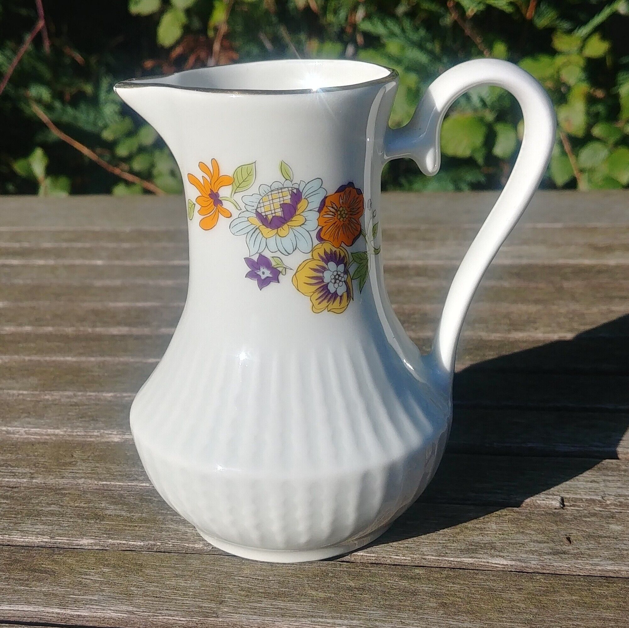 Porcelain milk jug fd Chauvigny vintage decoration flowers of thoughts