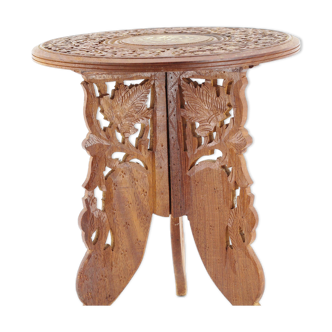 Carved Indian wood table