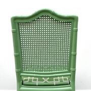 Chippendale Faux Bamboo Dining Chair with  Pierre Frey fabric