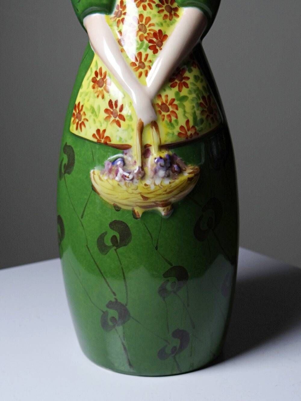 Antique porcelain bottle from Limoges in the style of Robj, 1920s-1930s.