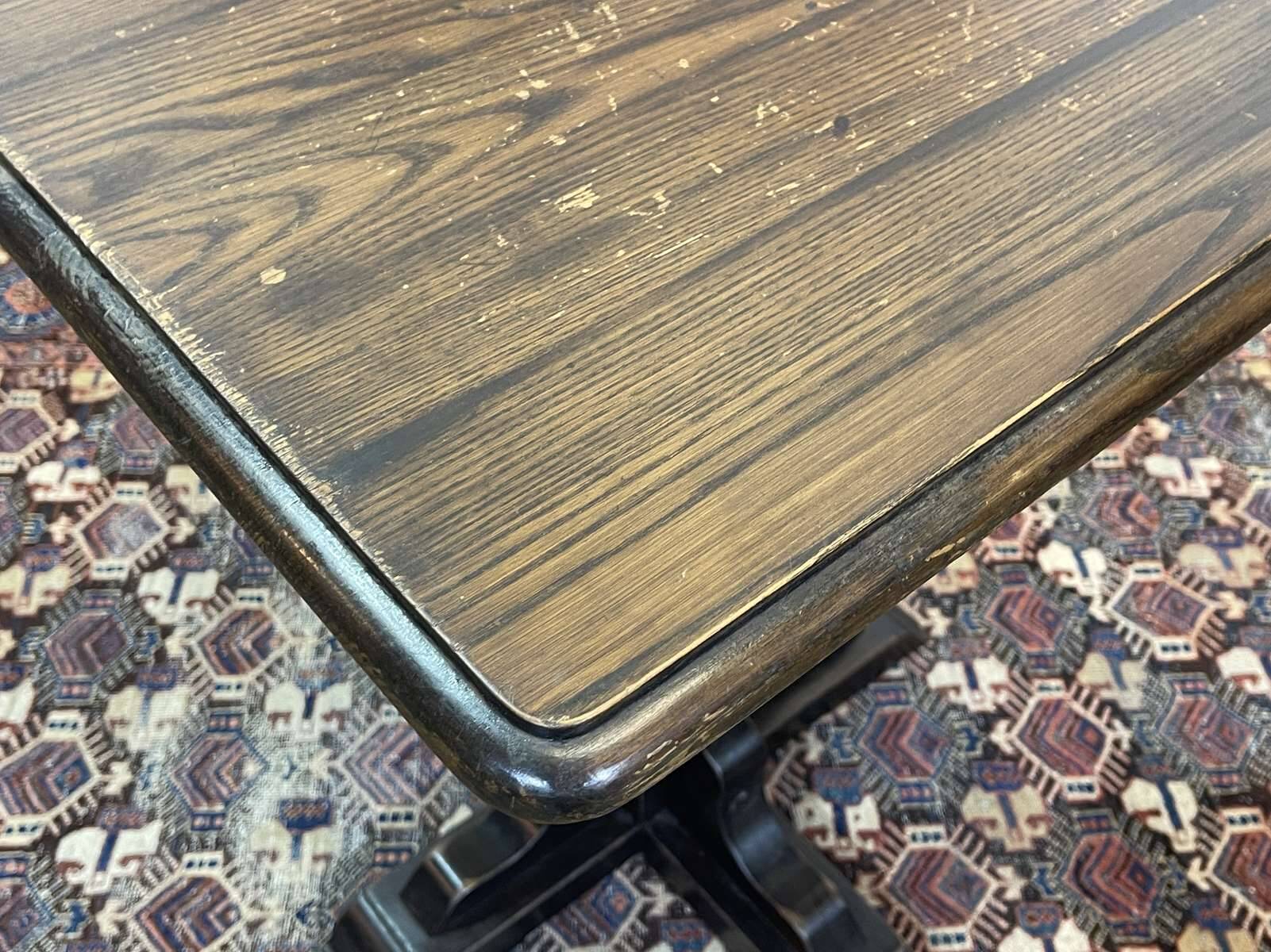 1970s English elm bistro table