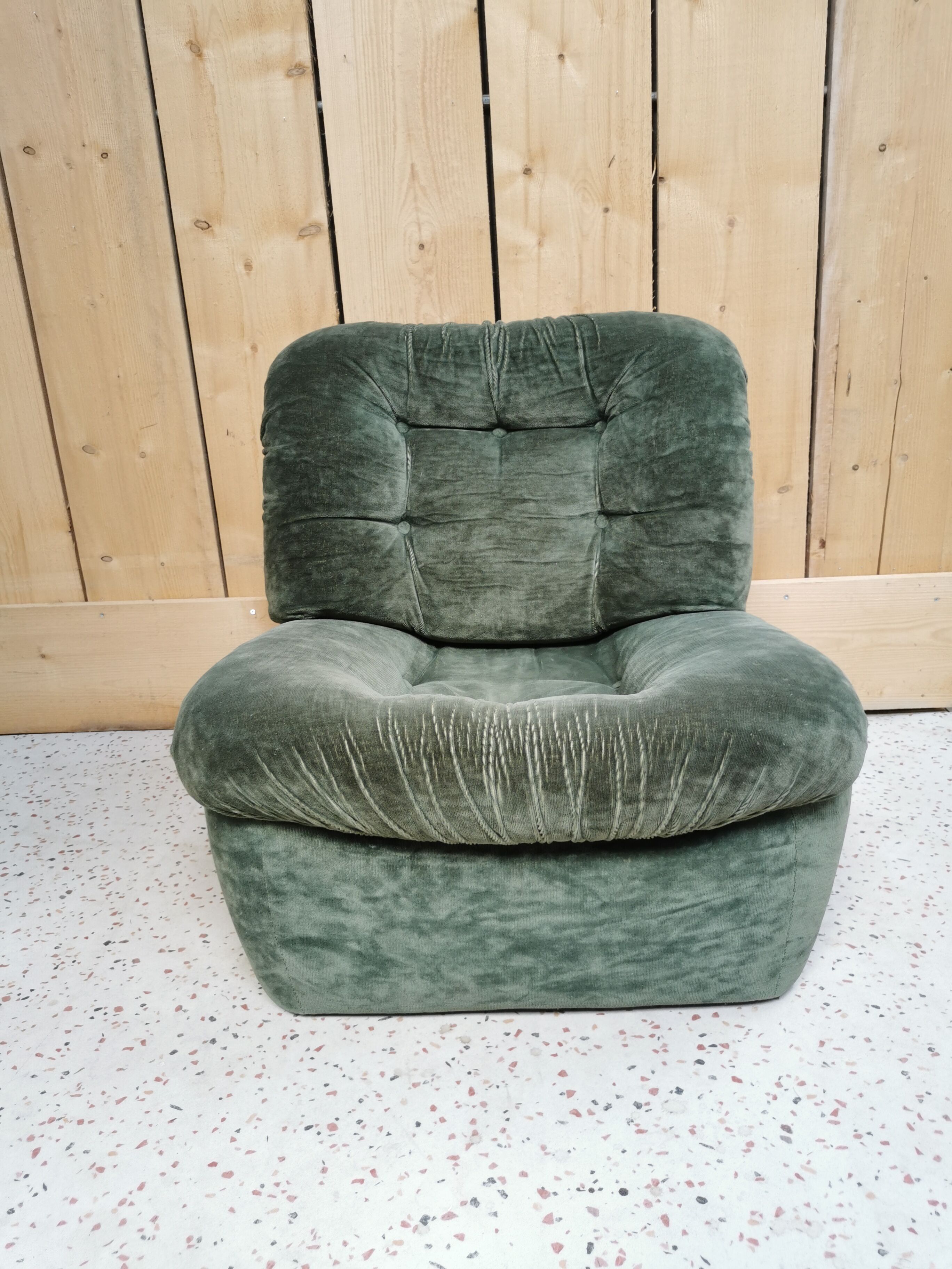 Velvet armchair