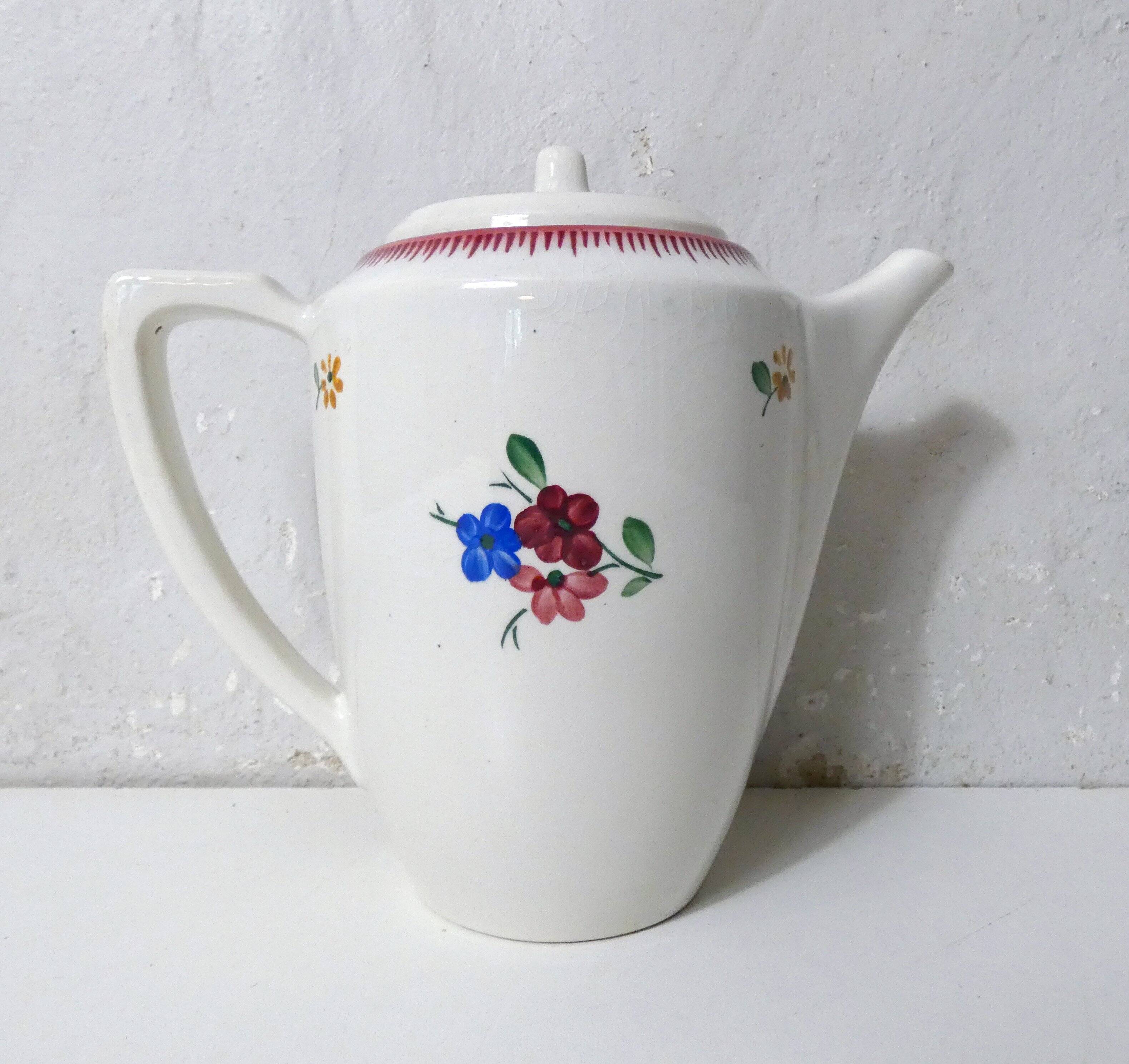 Digoin sarreguemines teapot model fleurettes