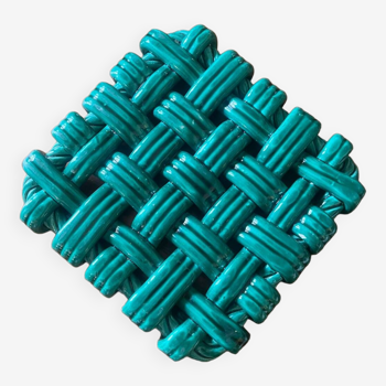 Woven ceramic trivet