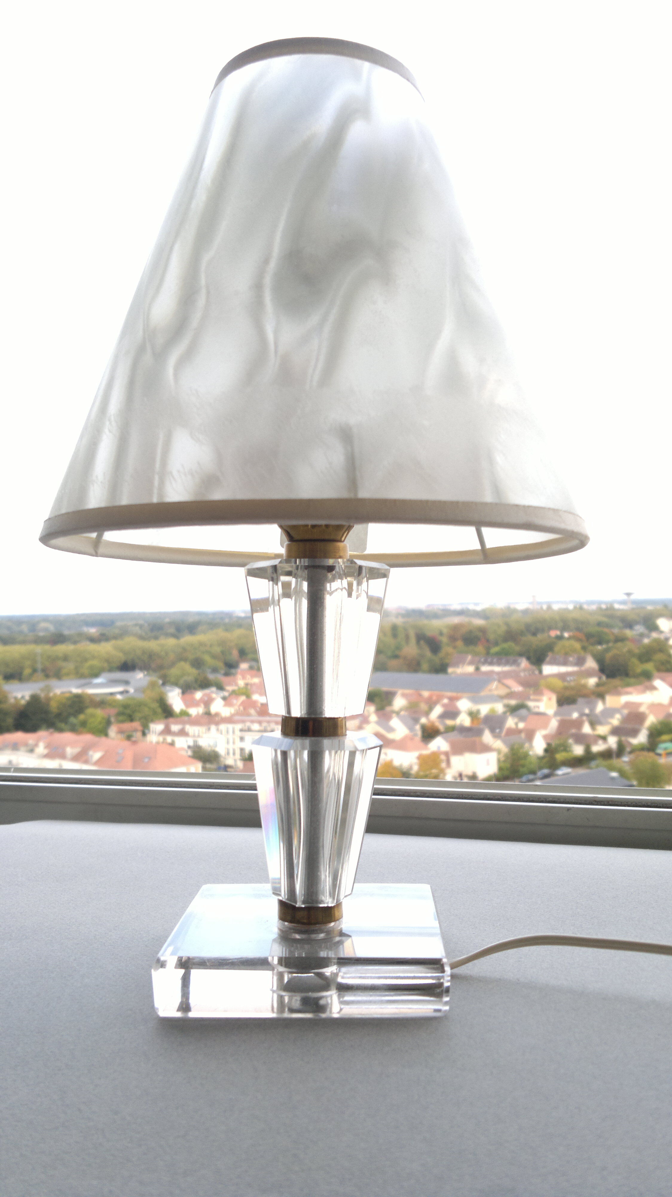 Lamp art deco crystal cut