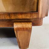 Art Deco display case in mahogany and veneer, 20th century