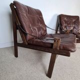 Pair of Scandinavian designer armchairs by Torbjorn Abdal, 1960s.