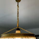 Waterfall chandelier in brass and tassels from the 60s and 70s
