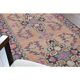1970s Vintage Turkish Oushak Handmade Wool Cotton Pink Runner Rug 103x302