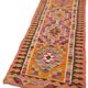 Turkish Handwoven Vintage Herki Kilim 94 cm x 346 cm