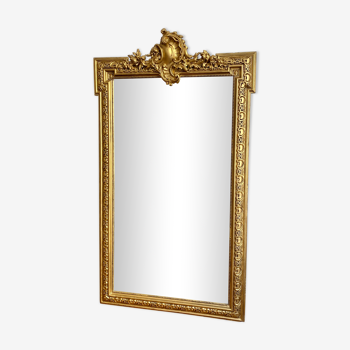 Miroir ancien doré Louis Philippe Napoléon - 139x88cm