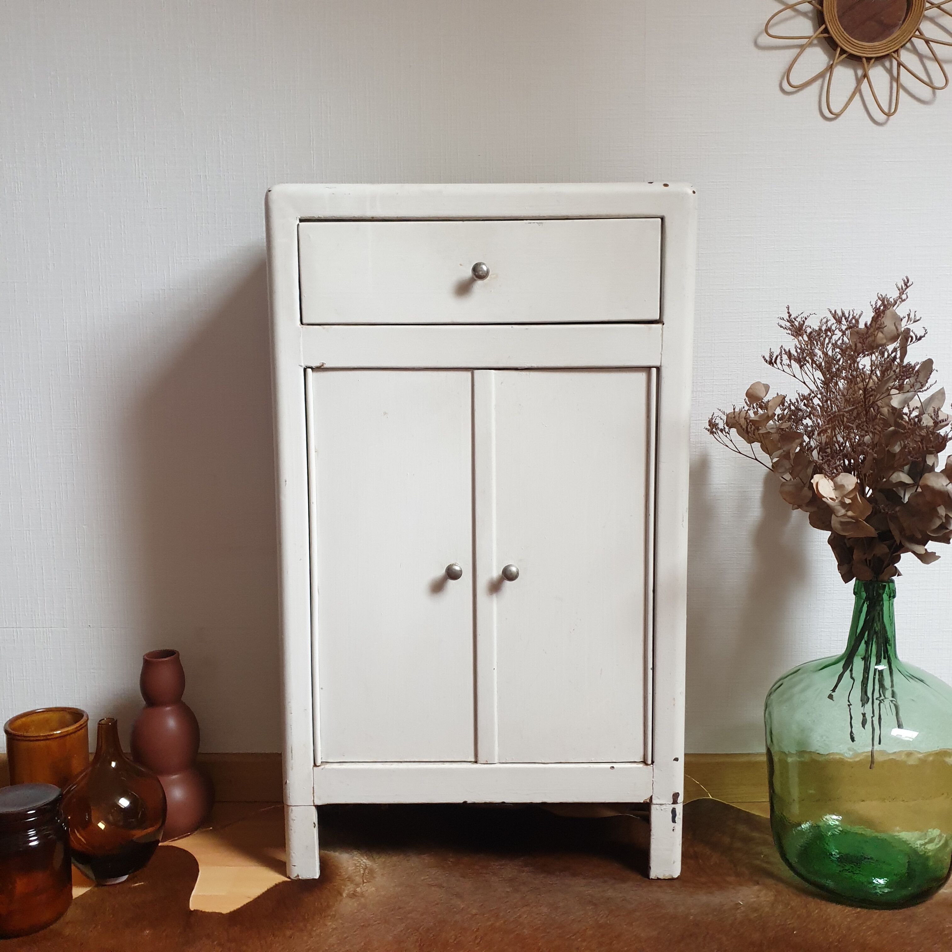 Vintage metal storage cabinet