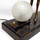 Important Bronze and Marble Sculptural Lamp, Deer, Art Deco, France