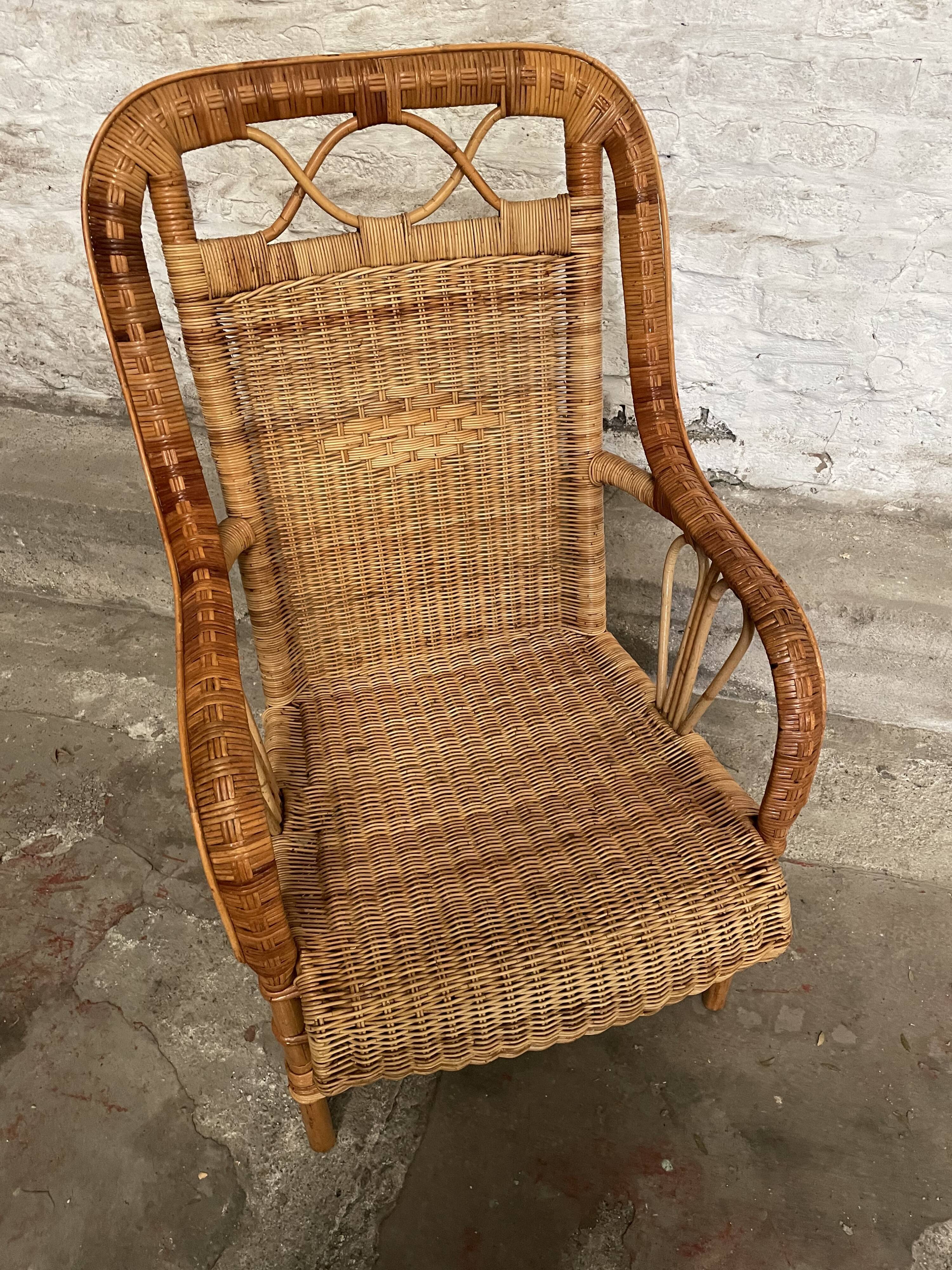 Rattan armchair
