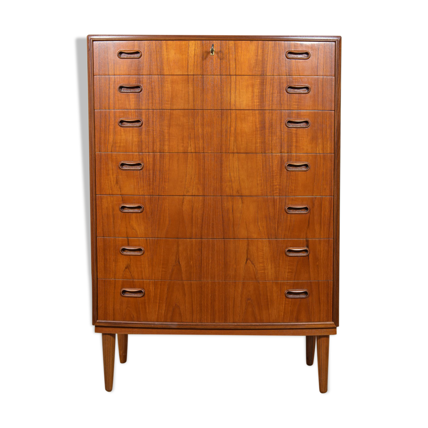 Mid-Century teak chest of drawers by Poul Jessen for PMJ Viby, 1960s