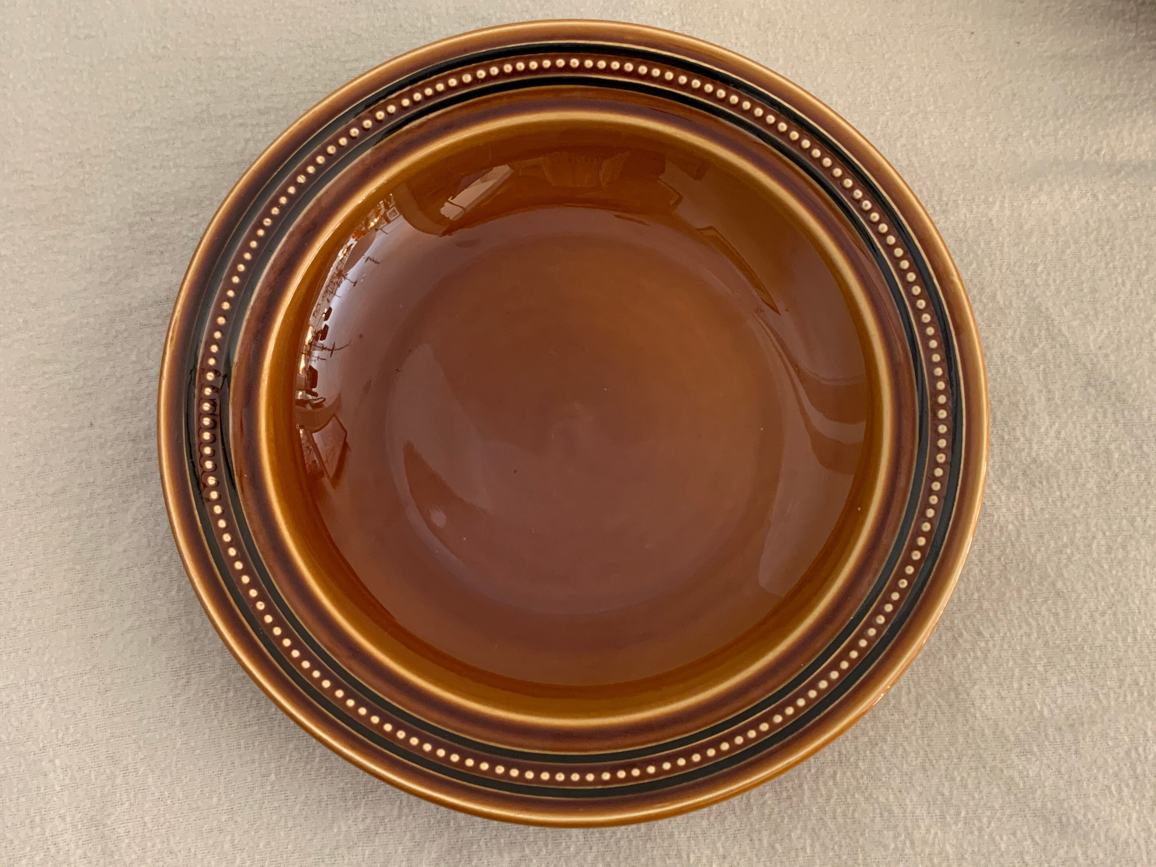 6 toulouse brown hollow plates made of St Amand earthenware