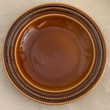 6 toulouse brown hollow plates made of St Amand earthenware