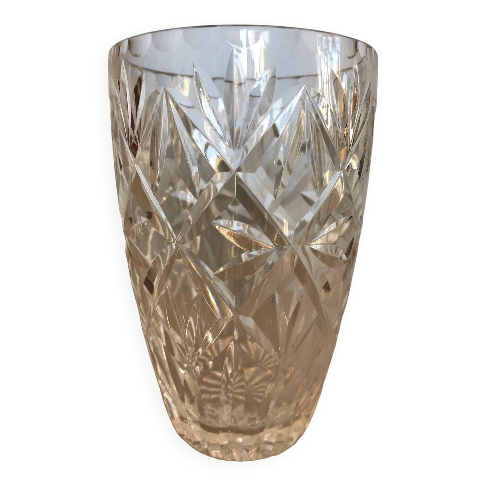 Small cut crystal vase