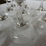 11 antique champagne glasses