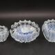 Set of 3 Blue Ercole Barovier "Bullicante" Murano Glass Vase for Barovier &