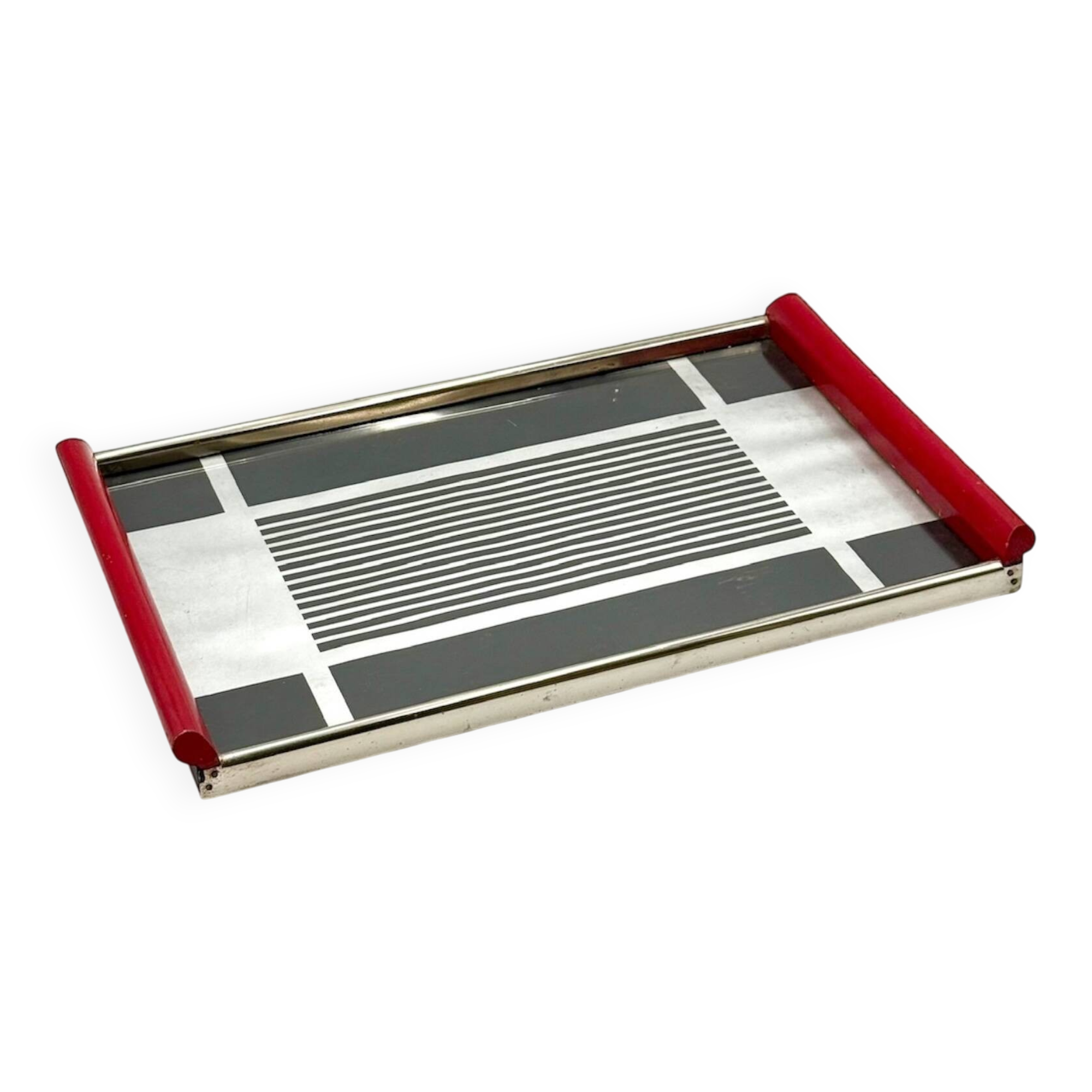 Plateau Space Age européen des années 70 à graphisme moderniste