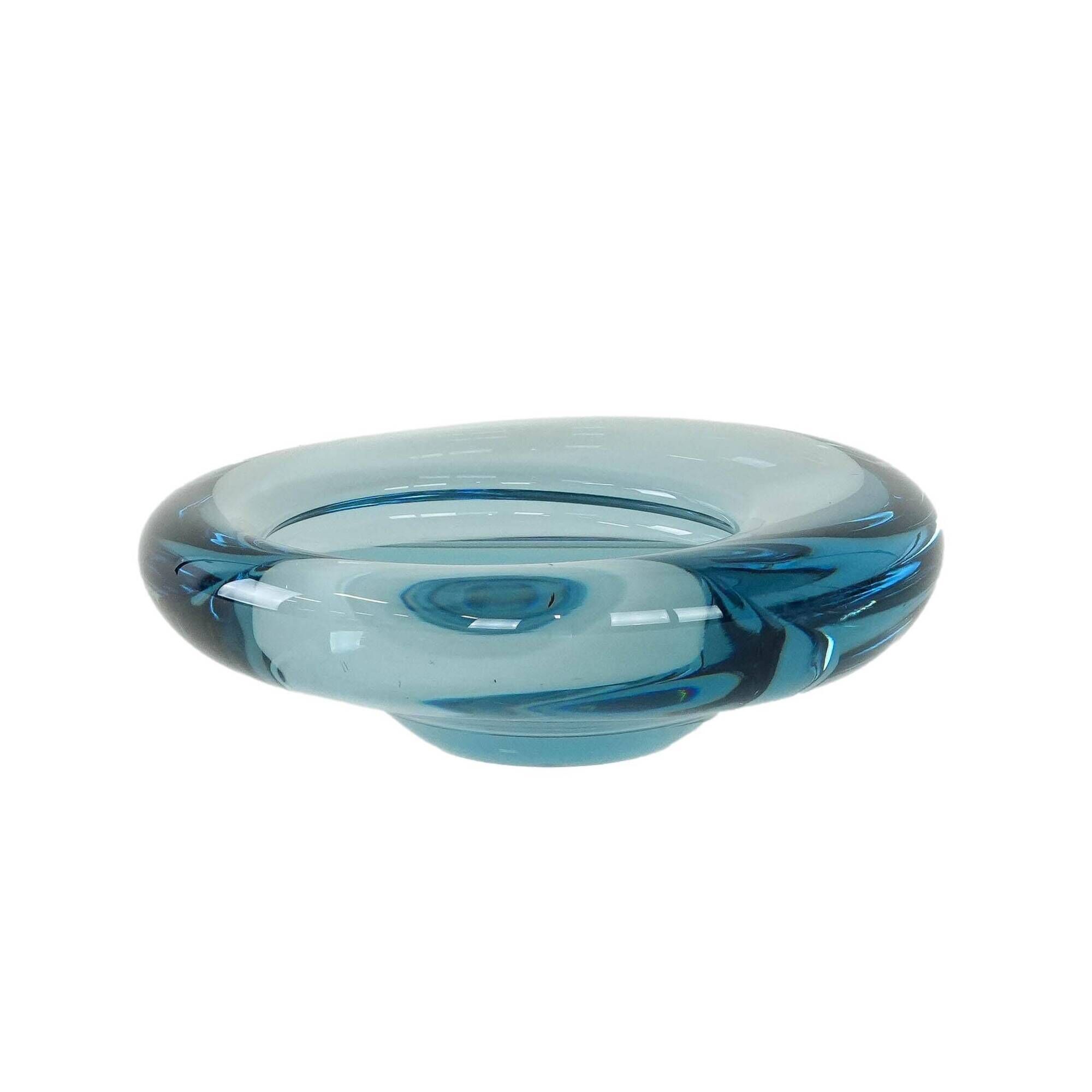 Glass platter, Danish design, 1960s, manufacturer: Holmegaard, designer: Pe