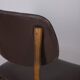 Set of 8 vintage 1960s wood and leather chairs designed by anonima castelli