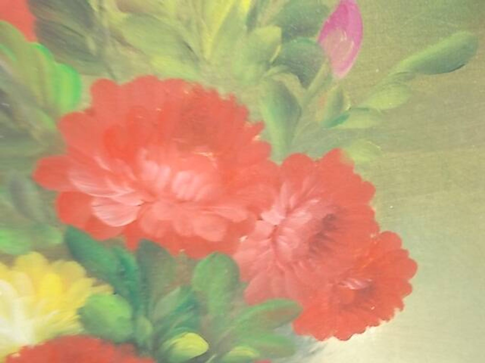 Grand tableau bouquet de fleurs  91,5 x 60,5