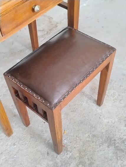 Coiffeuse Art déco et son tabouret assorti, 1930-1940