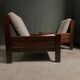 Two modernist lounge chairs from the 1960s.