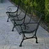 Arras 4-seater bench - Black