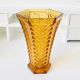 Vase art déco jaune ambré