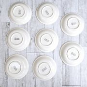 8 vintage hollow plates earthenware Gien model Herbiers table arts France