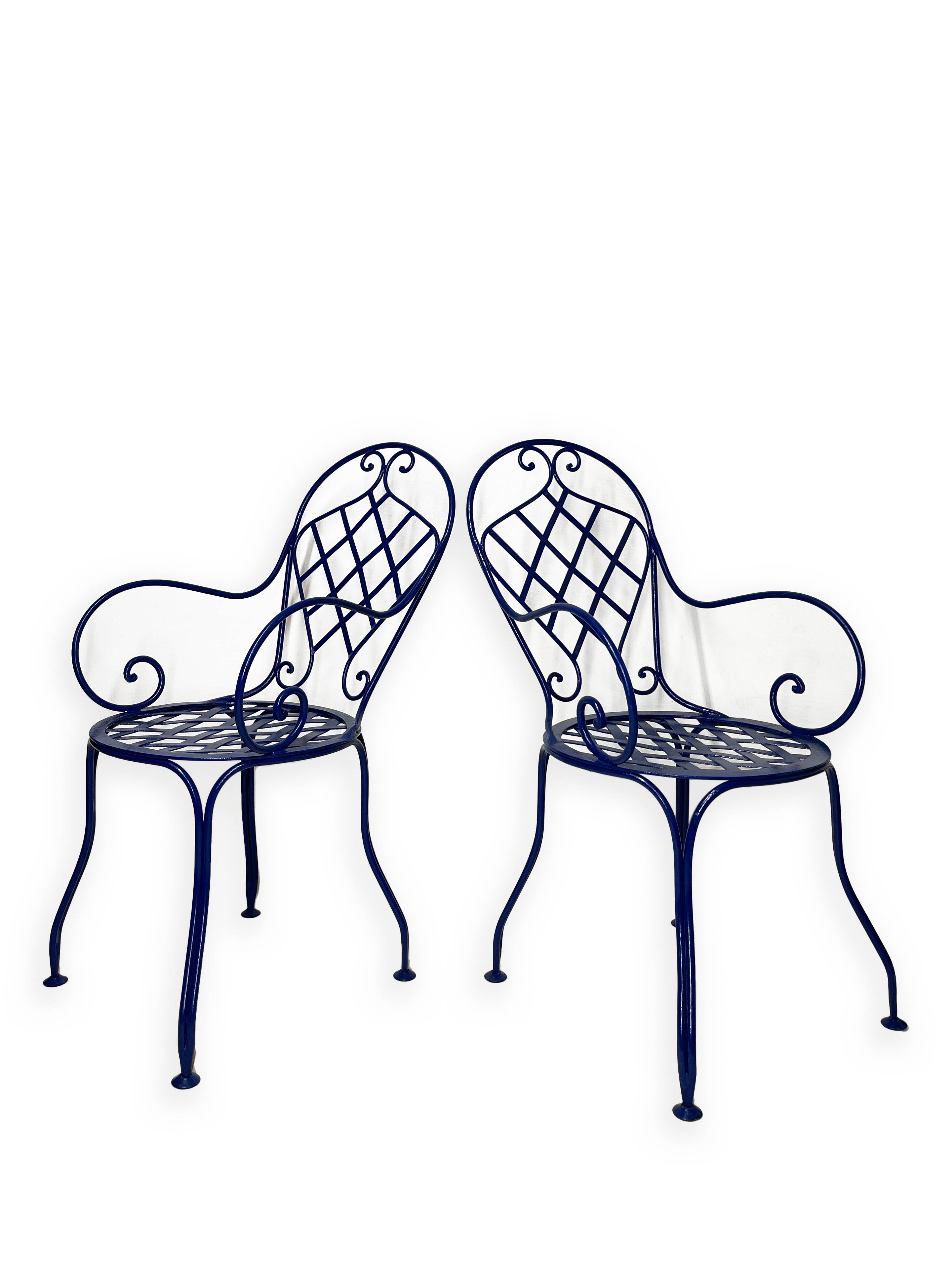 Chaises bistrot en fer forgé