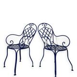 Chaises bistrot en fer forgé