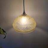 Suspension abat-jour Art Déco jaune clair