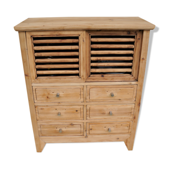 Buffet with sliding doors and drawers