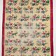 Ruby Red Vintage Floral Turkish Rug, Handmade Wool Carpet, 202x309 Cm