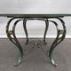 Neo-classical green laqué iron and gold mirror tray 1940