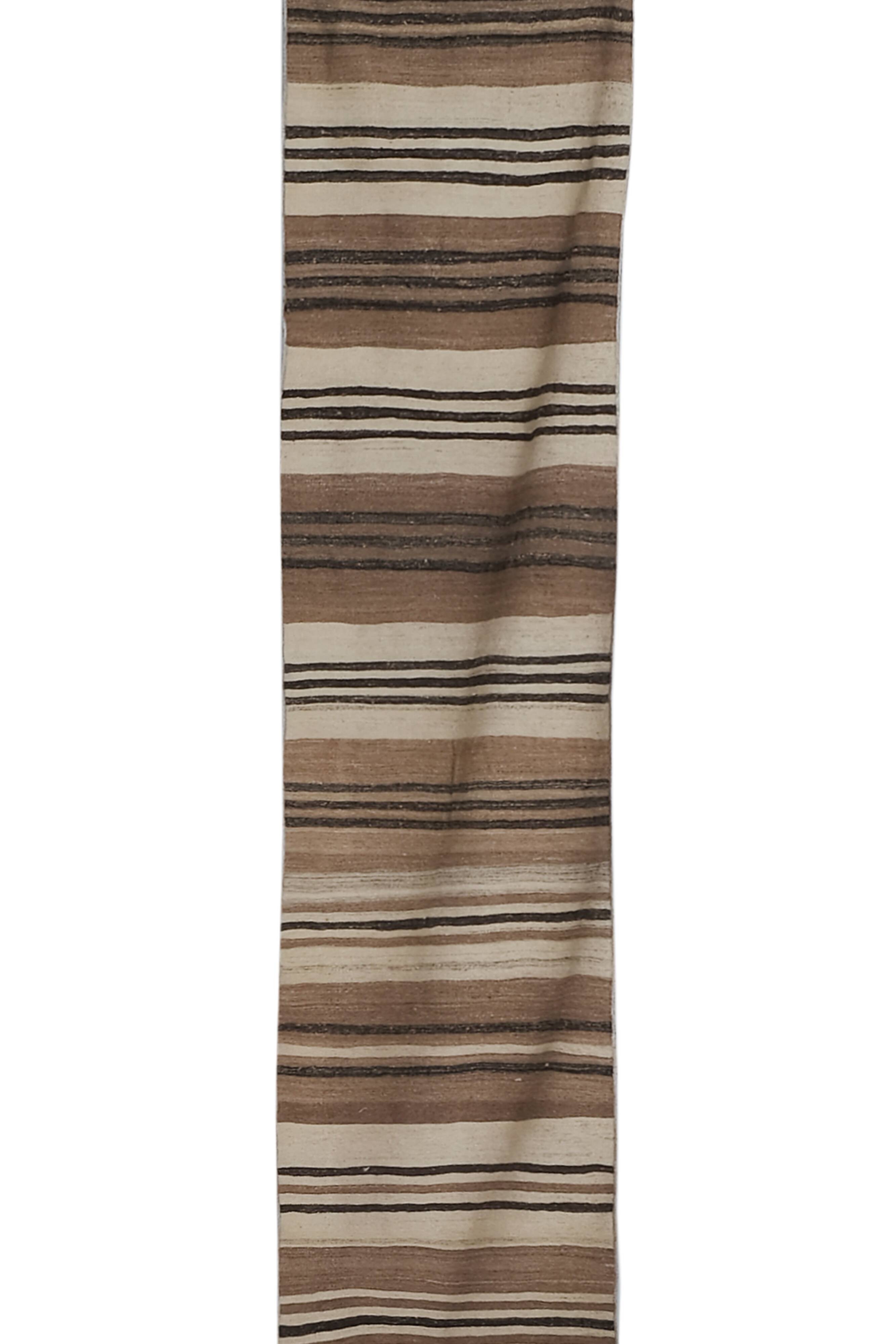 Vintage Turkish Extra Long Kilim Runner Rug - Stair Runner